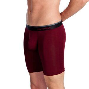 Obviously PrimeMan Boxer Brief – Maroon, Small, 9" Leg, AnatoMAX Pouch
